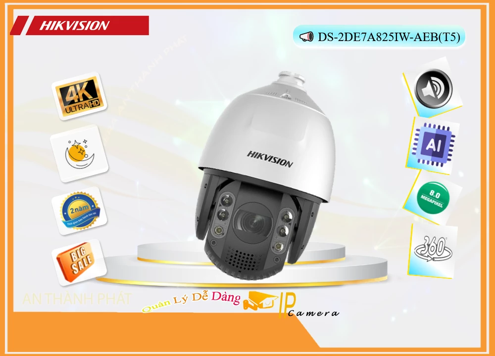 Camera Hikvision DS-2DE7A825IW-AEB(T5),DS-2DE7A825IW-AEB(T5) Giá Khuyến Mãi, IP DS-2DE7A825IW-AEB(T5) Giá