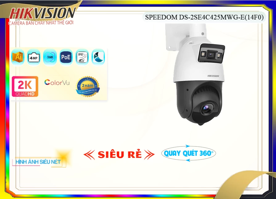 Camera Hikvision DS-2SE4C425MWG-E(14F0),Giá DS-2SE4C425MWG-E(14F0),DS-2SE4C425MWG-E(14F0) Giá Khuyến Mãi,bán Camera Giá
