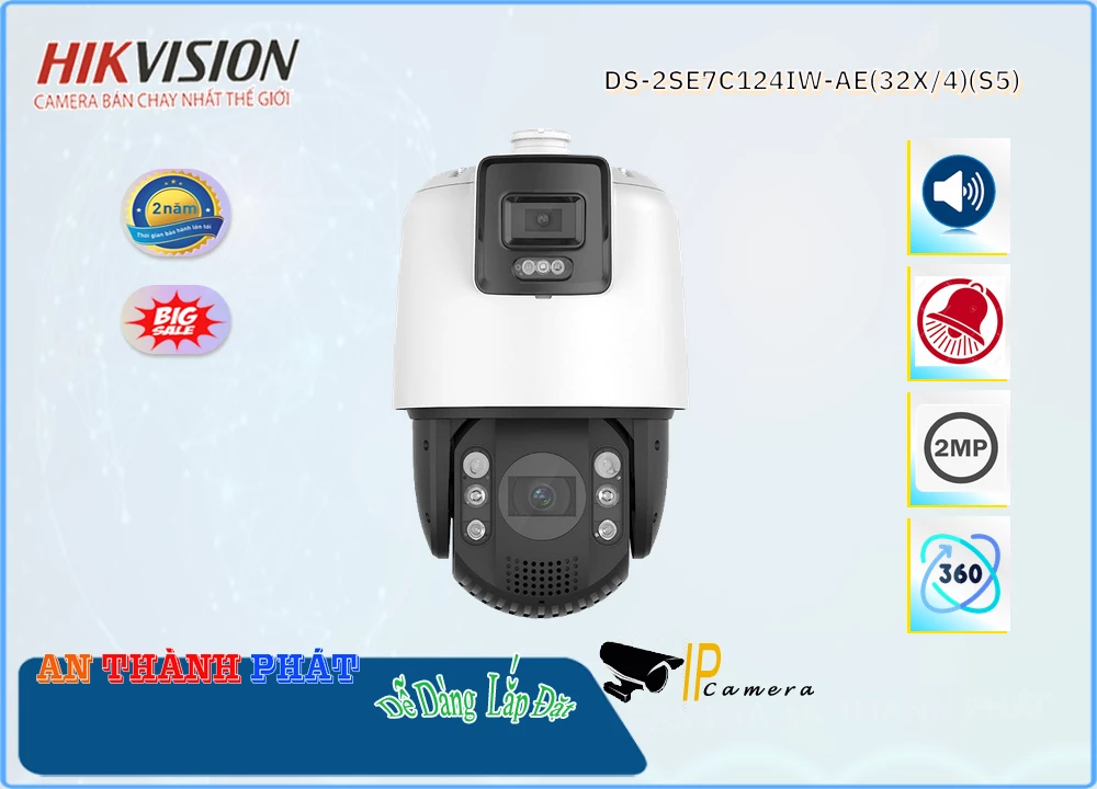 Camera Hikvision DS-2SE7C124IW-AE(32x/4)(S5),DS-2SE7C124IW-AE(32x/4)(S5) Giá Khuyến Mãi, Ip Sắc Nét