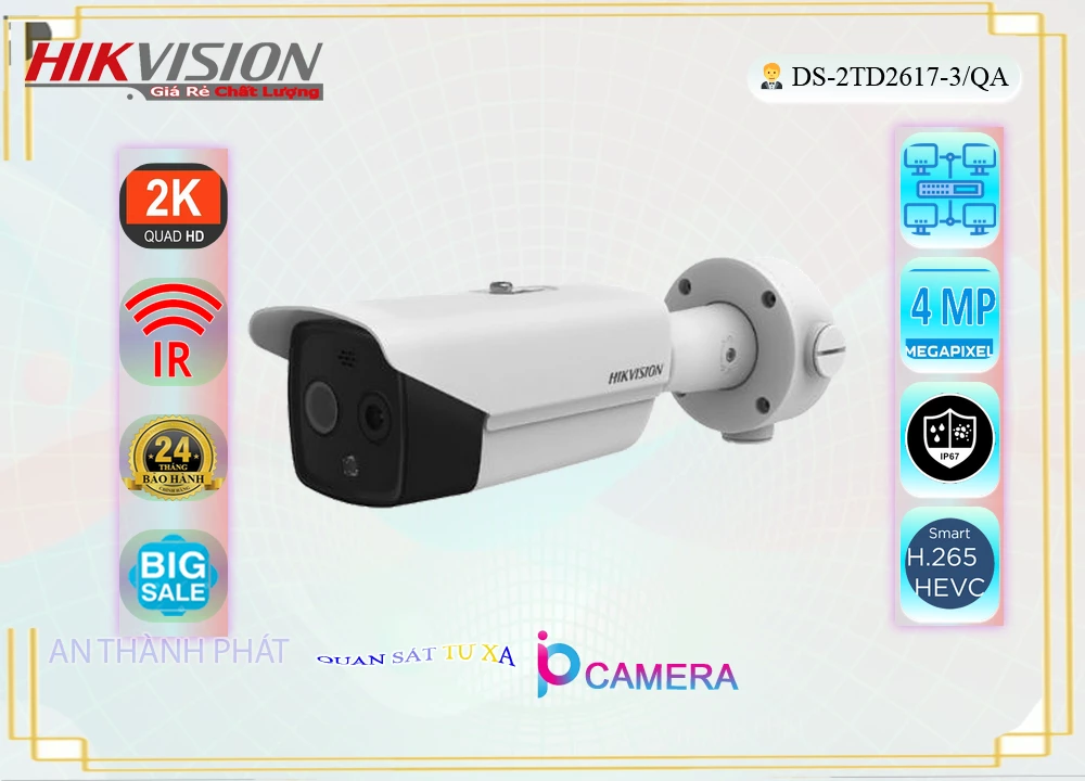 Camera Cảnh Báo Nhiệt Hikvision DS-2TD2617-3/QA,Giá HD IP DS-2TD2617-3/QA,phân phối DS-2TD2617-3/QA,DS-2TD2617-3/QABán