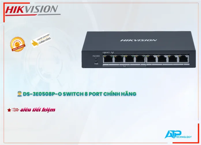  Switch Hikvision DS-3E0508P-O,  Switch DS-3E0508P-O,  Hikvision DS-3E0508P-O,  Chia mạng DS-3E0508P-O, DS-3E0508P-O