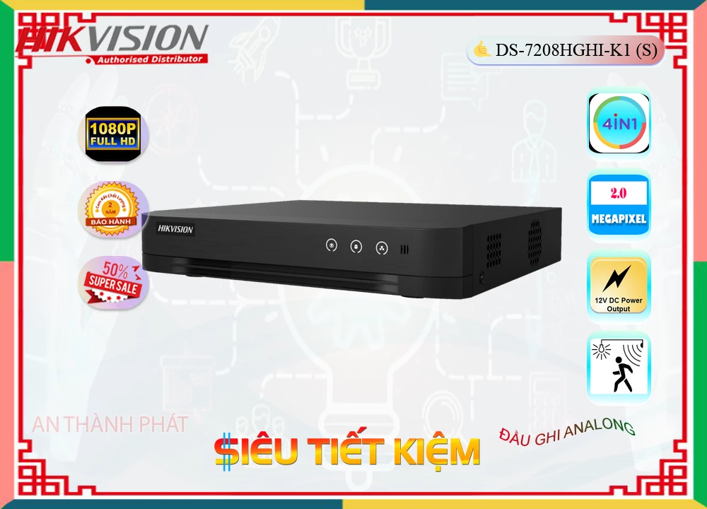 Đầu Ghi Camera Hikvision DS-7208HGHI-K1(S),thông số DS-7208HGHI-K1(S),DS 7208HGHI K1(S),Chất Lượng