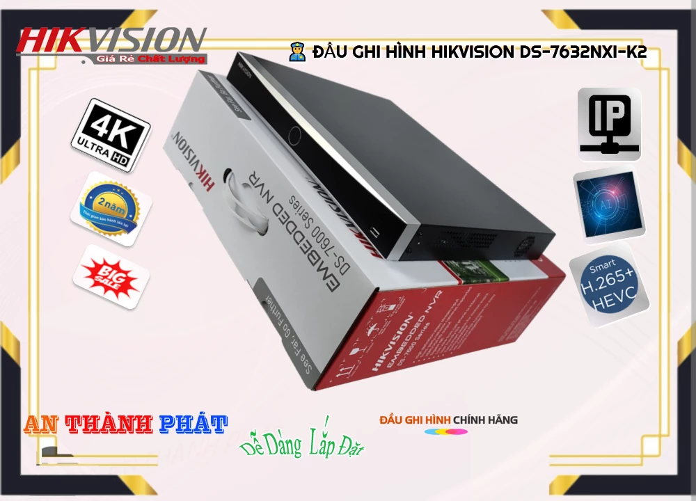Đầu Ghi Hikvision DS-7632NXI-K2,Chất Lượng DS-7632NXI-K2,DS-7632NXI-K2 Công Nghệ Mới, Ip Sắc Nét DS-7632NXI-K2Bán Giá