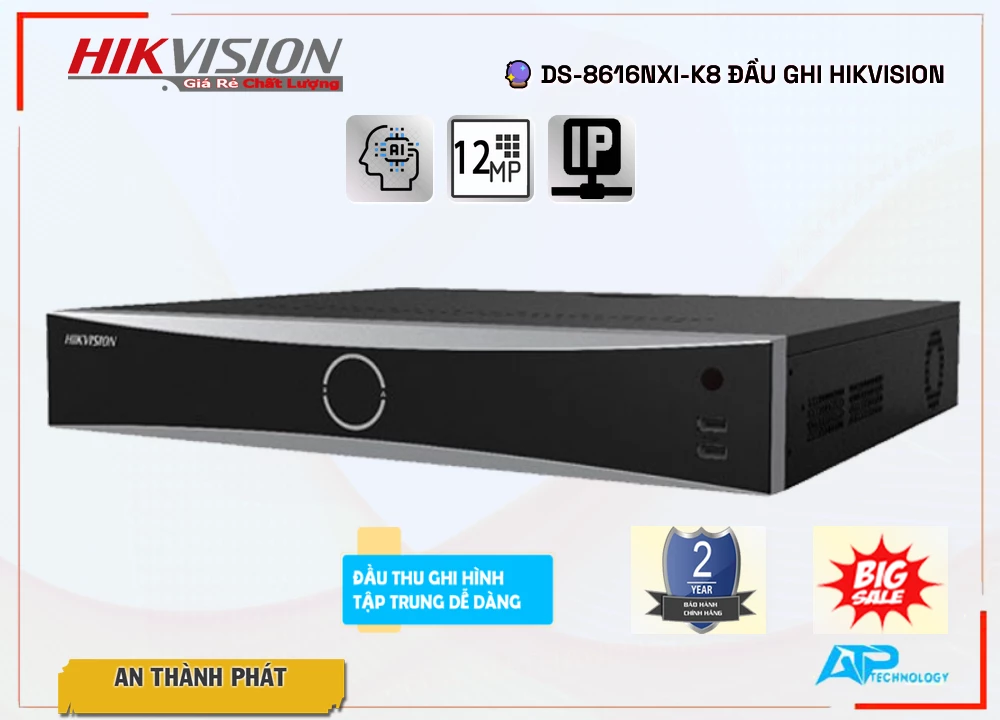 DS 8616NXI K8,Đầu Ghi Hikvision DS-8616NXI-K8,Chất Lượng DS-8616NXI-K8,Giá Ip Sắc Nét DS-8616NXI-K8,phân phối
