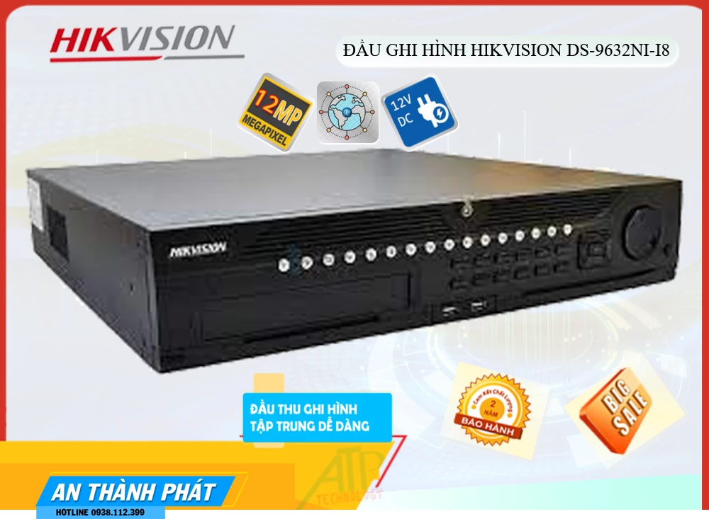 Đầu Ghi Hikvision DS-9632NI-I8,Giá DS-9632NI-I8,phân phối DS-9632NI-I8, Đầu ghi Hikvision DS-9632NI-I8 Thiết kế Đẹp Bán