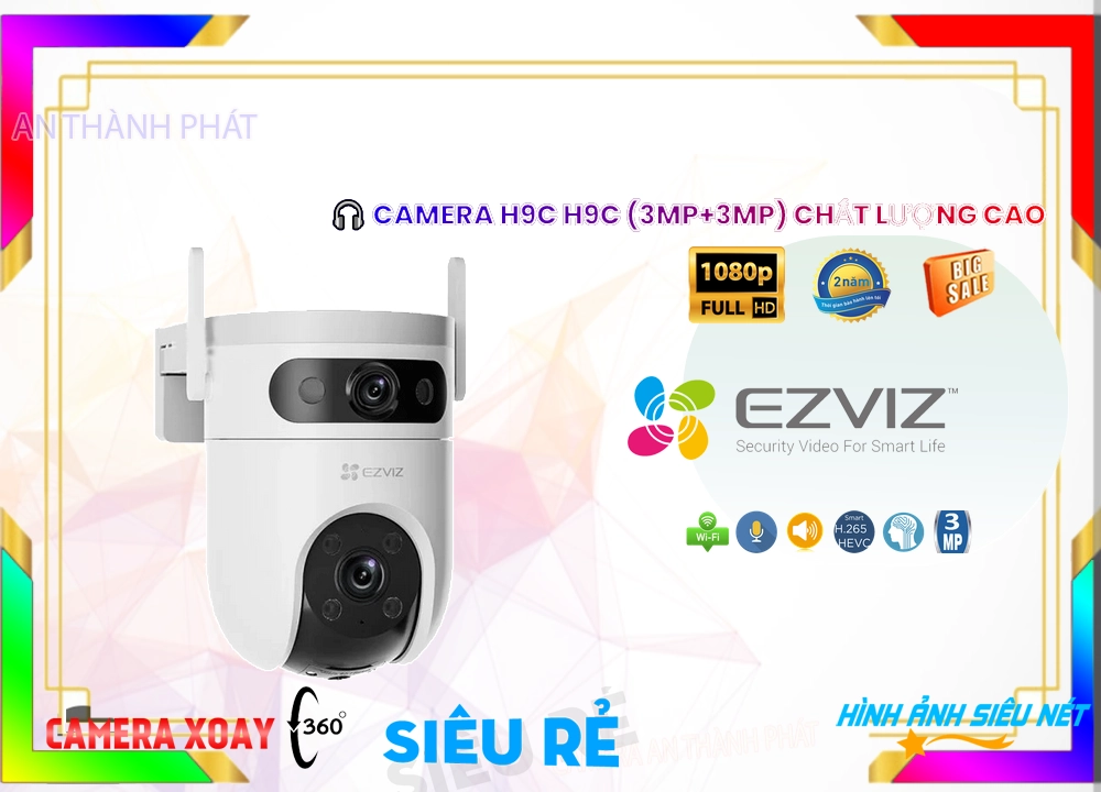 Camera H9C (3MP+3MP) Công Nghệ Mới,Giá H9C (3MP+3MP),H9C (3MP+3MP) Giá Khuyến Mãi,bán H9C (3MP+3MP), Wifi IP H9C