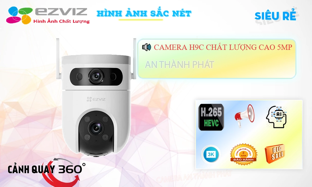 ✪  H9C (5MP+5MP) Camera An Ninh Giá tốt