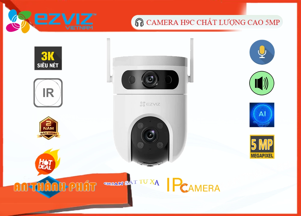 Camera Không Dây H9C (5MP+5MP) Chi phí phù hợp,H9C (5MP+5MP) Giá Khuyến Mãi, IP Wifi H9C (5MP+5MP) Giá rẻ,H9C (5MP+5MP)