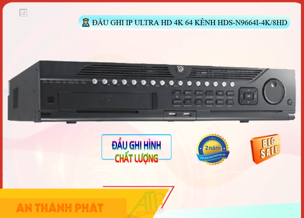 Đầu Ghi Hdparagon HDS-N9664I-4K/8HD,Chất Lượng HDS-N9664I-4K/8HD,HDS-N9664I-4K/8HD Công Nghệ Mới, HD IP