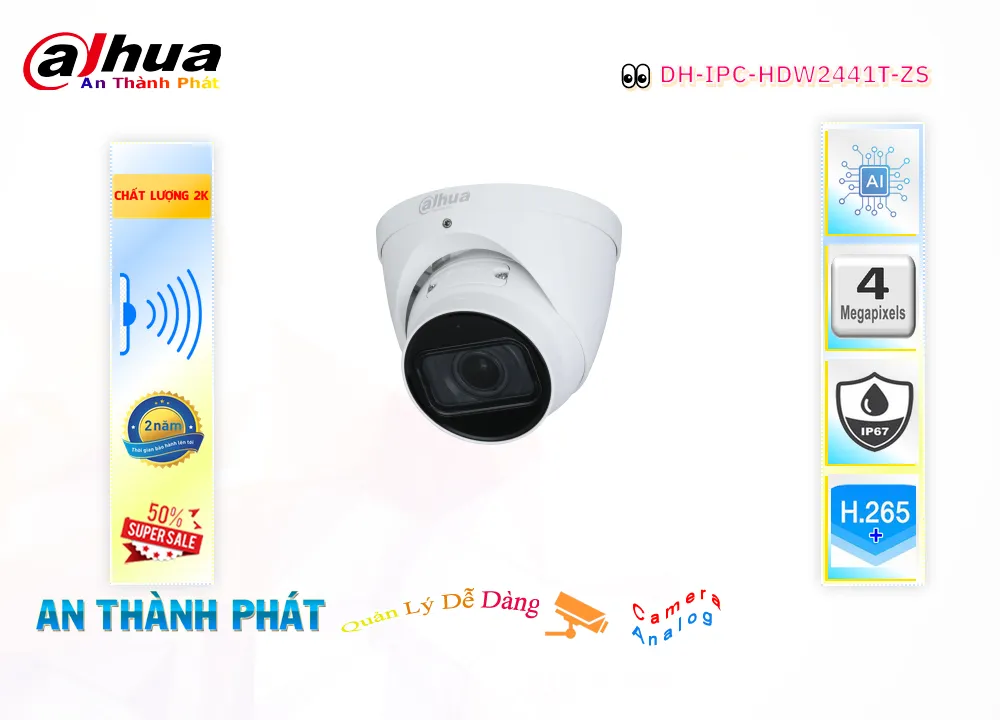 Camera ip DH-IPC-HFW2441TP-ZS công nghệ AI,thông số DH-IPC-HFW2441TP-ZS, IP POEDH-IPC-HFW2441TP-ZS Giá rẻ,DH IPC