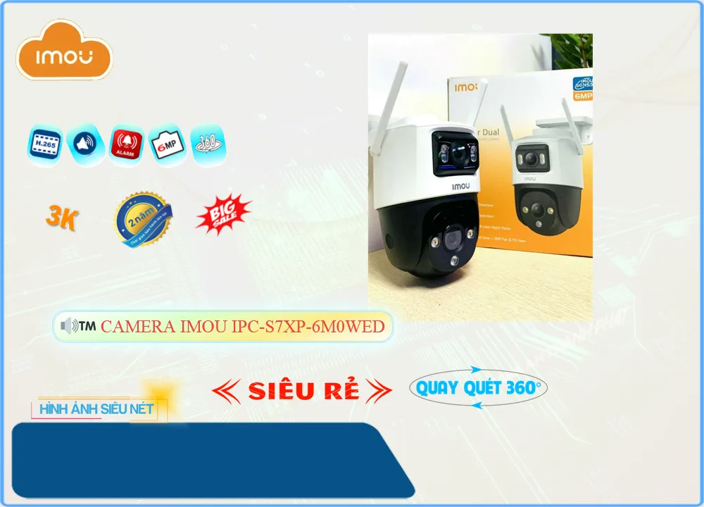 Camera Imou IPC-S7XP-6M0WED,Giá IPC-S7XP-6M0WED,phân phối IPC-S7XP-6M0WED,IPC-S7XP-6M0WED Camera Giá rẻ  Wifi Imou Bán