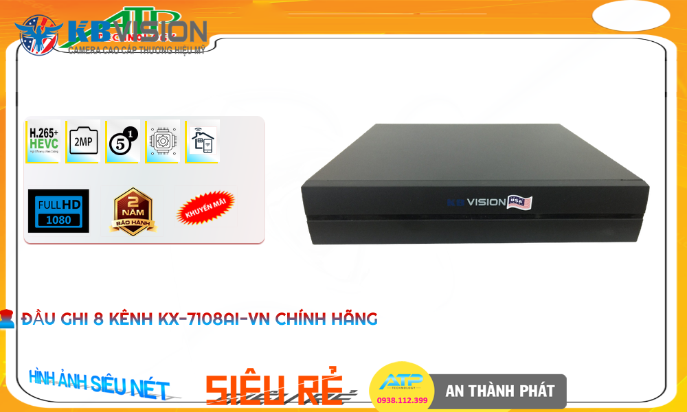 KX-7108Ai-VNThiết Bị Ghi Hình đang khuyến mãi KBvision,thông số KX-7108Ai-VN,KX 7108Ai VN,Chất Lượng