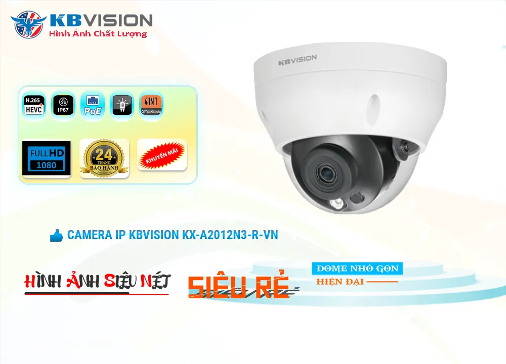 Camera IP Kbvision KX-A2012N3-R-VN,KX A2012N3 R VN,Giá Bán KX-A2012N3-R-VN Camera An Ninh Giá rẻ ,KX-A2012N3-R-VN Giá