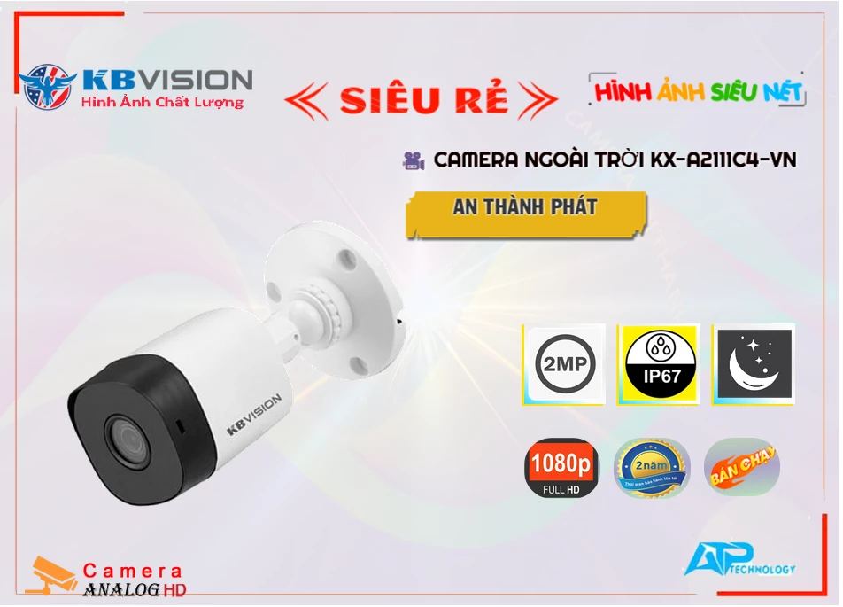 Camera KBvision KX-A2111C4-VN,KX-A2111C4-VN Giá Khuyến Mãi, Công Nghệ HD KX-A2111C4-VN Giá rẻ,KX-A2111C4-VN Công Nghệ
