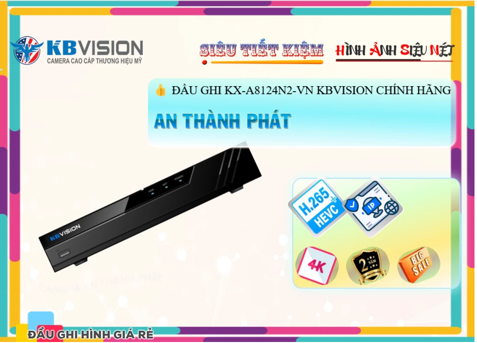 KX A8124N2 VN,Đầu Ghi KBvision KX-A8124N2-VN,KX-A8124N2-VN Giá rẻ, Công Nghệ IP KX-A8124N2-VN Công Nghệ