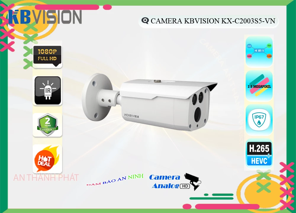 Camera KBvision KX-C2003S5-VN,KX-C2003S5-VN Giá Khuyến Mãi, Công Nghệ HD KX-C2003S5-VN Giá rẻ,KX-C2003S5-VN Công Nghệ