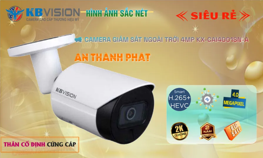 KX-CAi4001SN-A Camera Cấp Nguồ Qua Dây Mạng khả nang Phát hiện chuyển động người bằng cảm biến AI KBvision Đang giảm giá KX-CAi4001SN-A Camera Cấp Nguồ Qua Dây Mạng khả nang Phát hiện chuyển động người bằng cảm biến AI KBvision Đang giảm giá