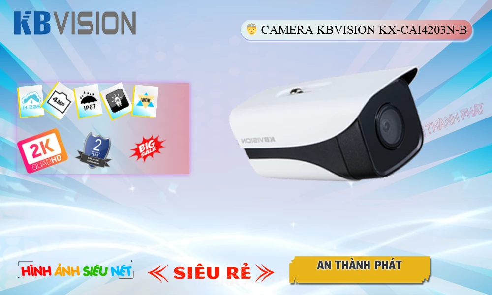 Camera KX-CAi4203N-B  KBvision Thiết kế Đẹp