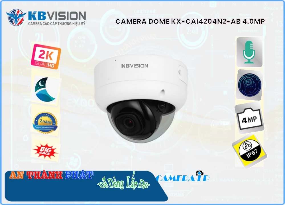 Camera KBvision KX-CAi4204N2-AB,Chất Lượng KX-CAi4204N2-AB,KX-CAi4204N2-AB Công Nghệ Mới, Ip POE Sắc Nét