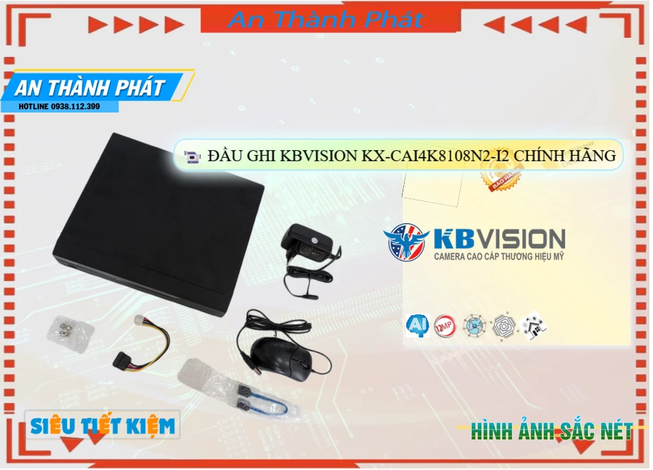 Đầu Ghi KBvision KX-CAi4K8108N2-I2,KX CAi4K8108N2 I2,Giá Bán KX-CAi4K8108N2-I2 Đầu Ghi Hình Thiết kế Đẹp