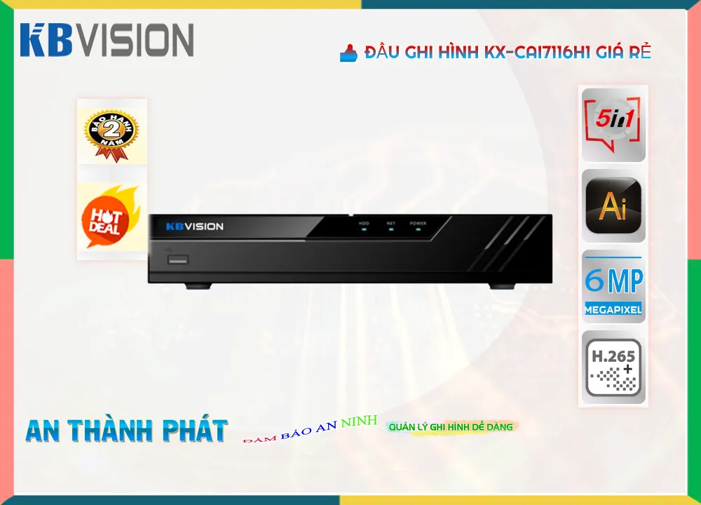 Đầu Ghi KBvision KX-CAi7116H1,KX-CAi7116H1 Giá rẻ,KX-CAi7116H1 Giá Thấp Nhất,Chất Lượng HD Anlog