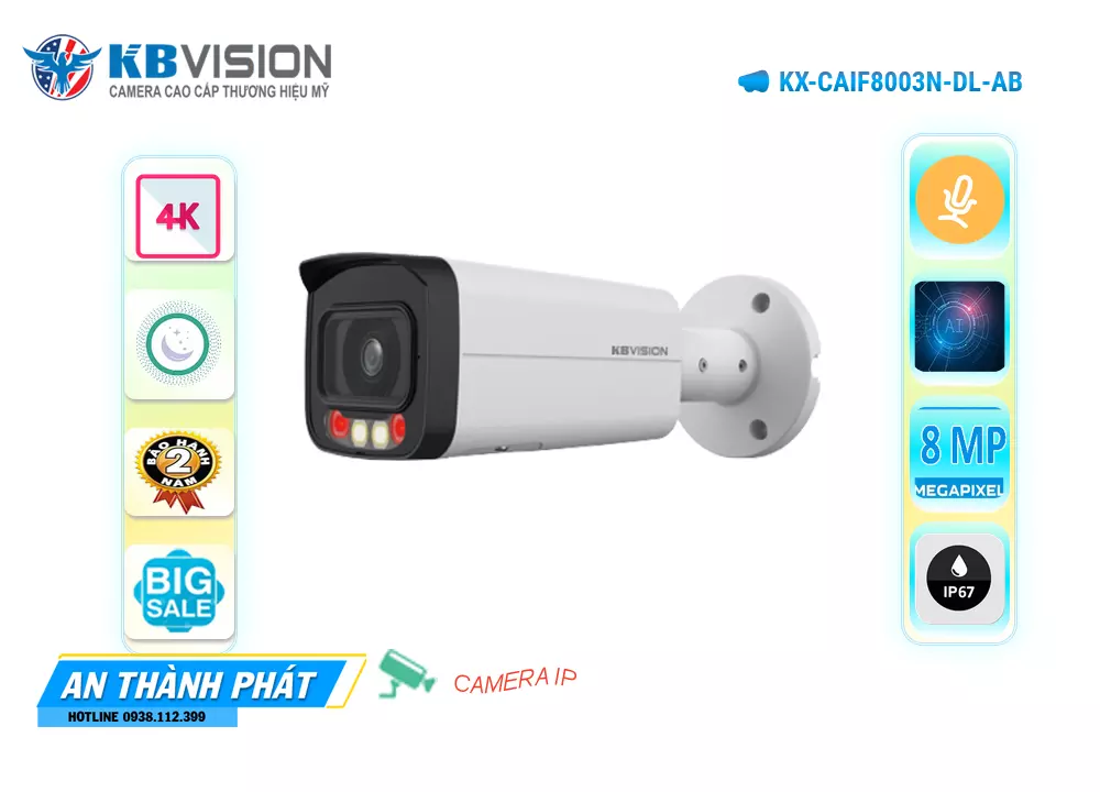 Camera Kbvision KX-CAiF8003N-DL-AB,Giá KX-CAiF8003N-DL-AB,phân phối KX-CAiF8003N-DL-AB,Camera KX-CAiF8003N-DL-AB Chất