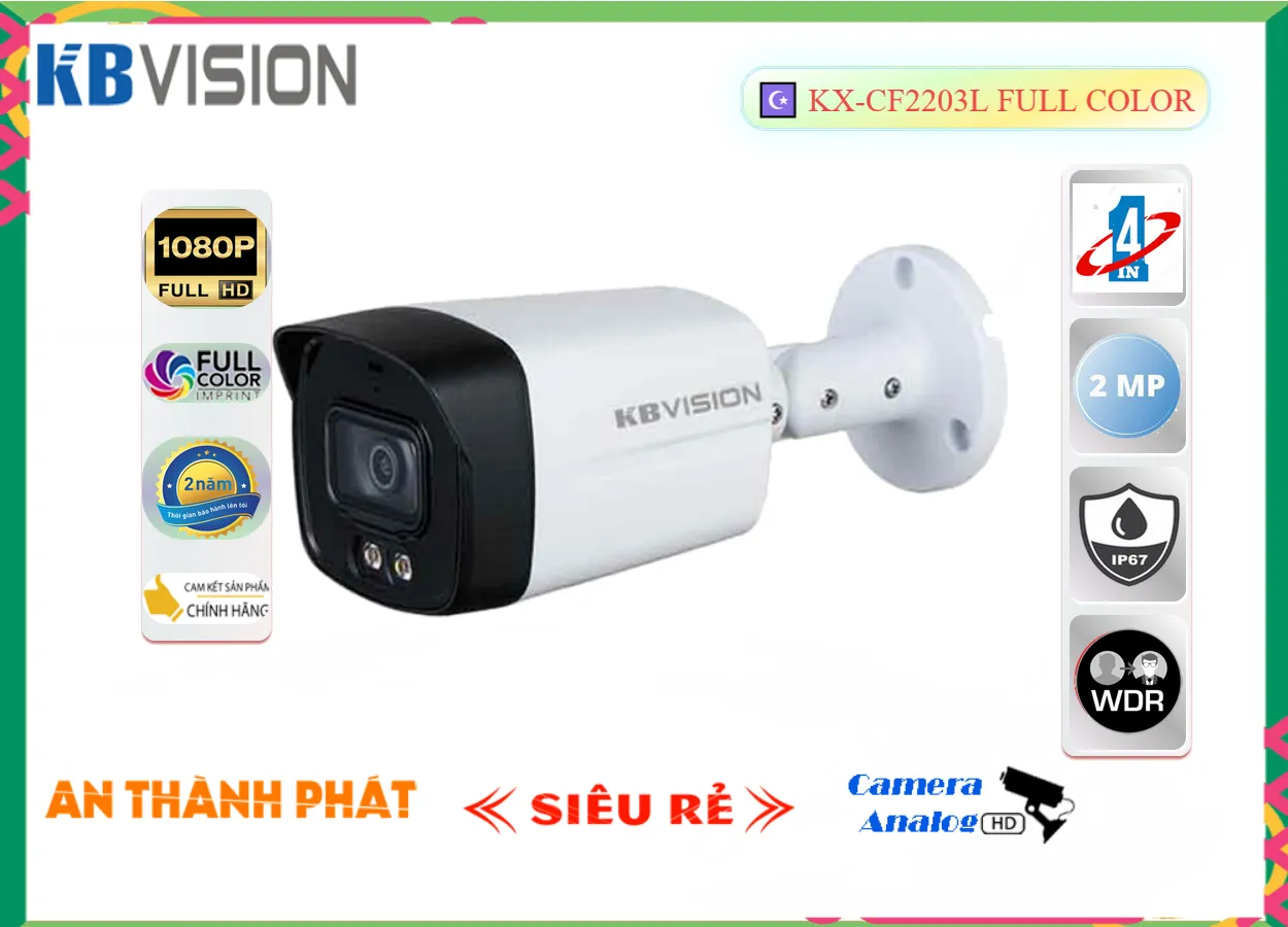 Camera KX-CF2203L-A FULL COLOR,KX CF2203L A,Giá Bán KX-CF2203L-A Camera Sắc Nét KBvision ,KX-CF2203L-A Giá Khuyến