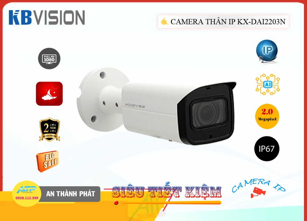 Camera KBvision KX-DAi2203N,KX-DAi2203N Giá Khuyến Mãi, Cấp Nguồ Qua Dây Mạng KX-DAi2203N Giá rẻ,KX-DAi2203N Công Nghệ