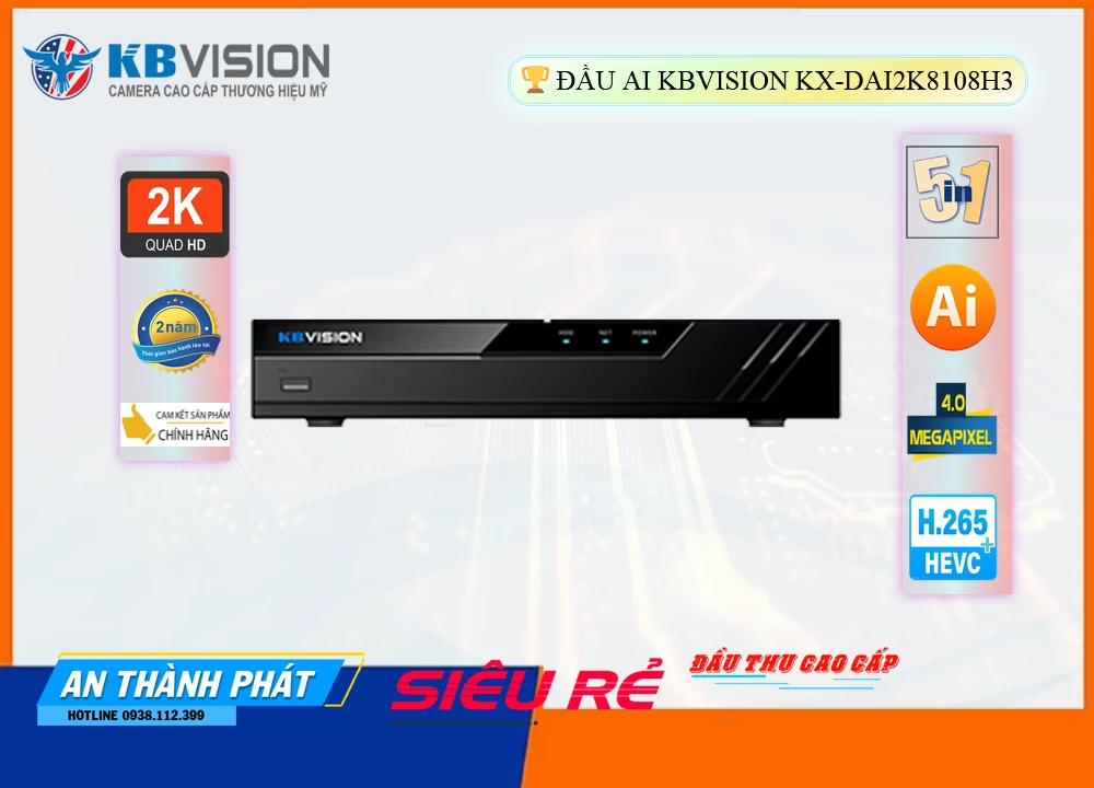 Đầu Ghi Kbvision KX-DAi2K8108H3,KX-DAi2K8108H3 Giá rẻ,KX-DAi2K8108H3 Giá Thấp Nhất,Chất Lượng HD Anlog