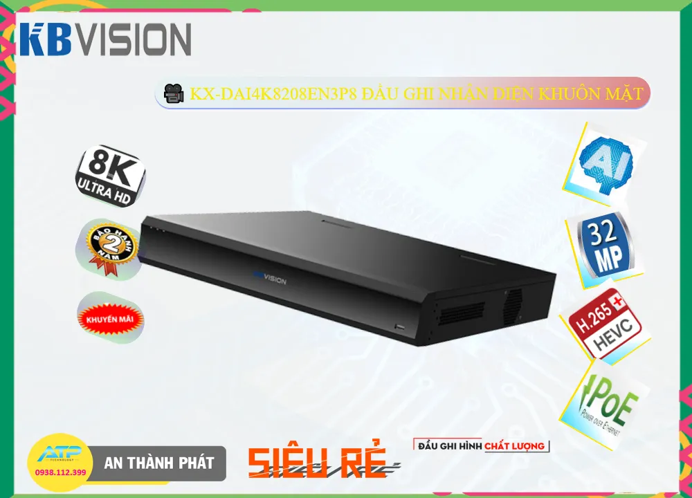 Đầu Ghi KBvision KX-DAi4K8208EN3P8,KX-DAi4K8208EN3P8 Giá rẻ,KX-DAi4K8208EN3P8 Giá Thấp Nhất,Chất Lượng Cấp Nguồ Qua Dây
