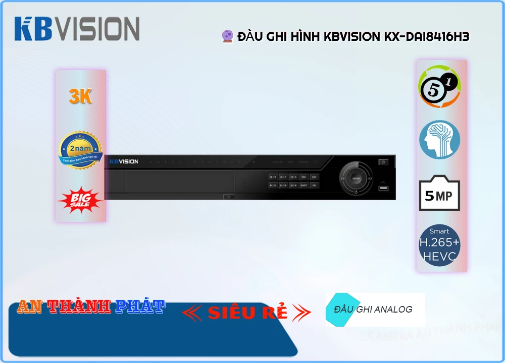 Đầu Ghi Kbvision KX-DAi8416H3,Giá KX-DAi8416H3,phân phối KX-DAi8416H3,KX-DAi8416H3 Giá rẻ KBvision Bán Giá