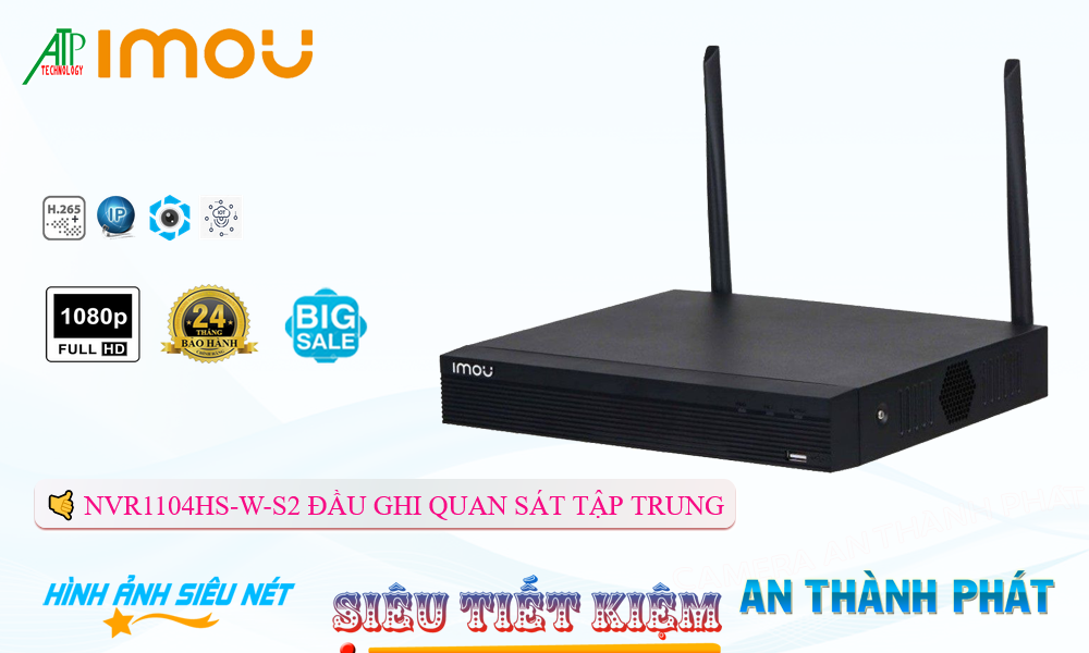 Đầu Thu NVR1104HS-W-S2 Wifi Imou Đầu Thu NVR1104HS-W-S2 Wifi Imou