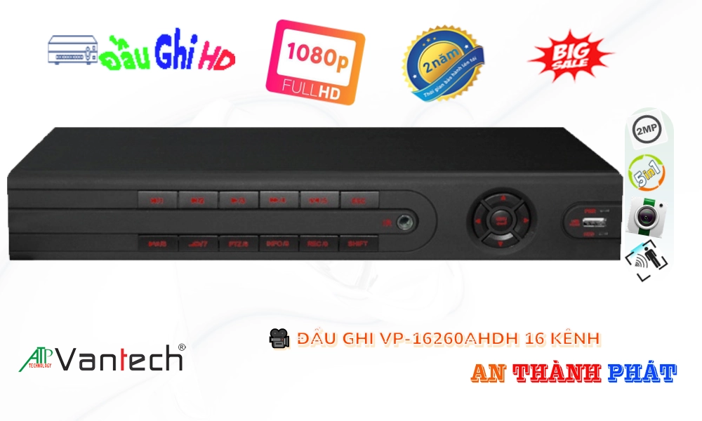 Đầu Ghi VP-16260AHDH Chức Năng Cao Cấp