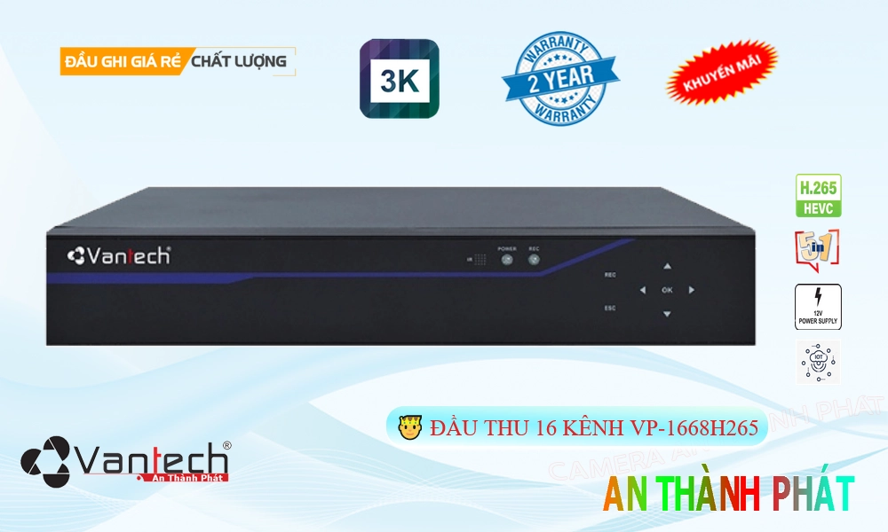 Đầu Thu VP-1668H265 VanTech Đầu Thu VP-1668H265 VanTech