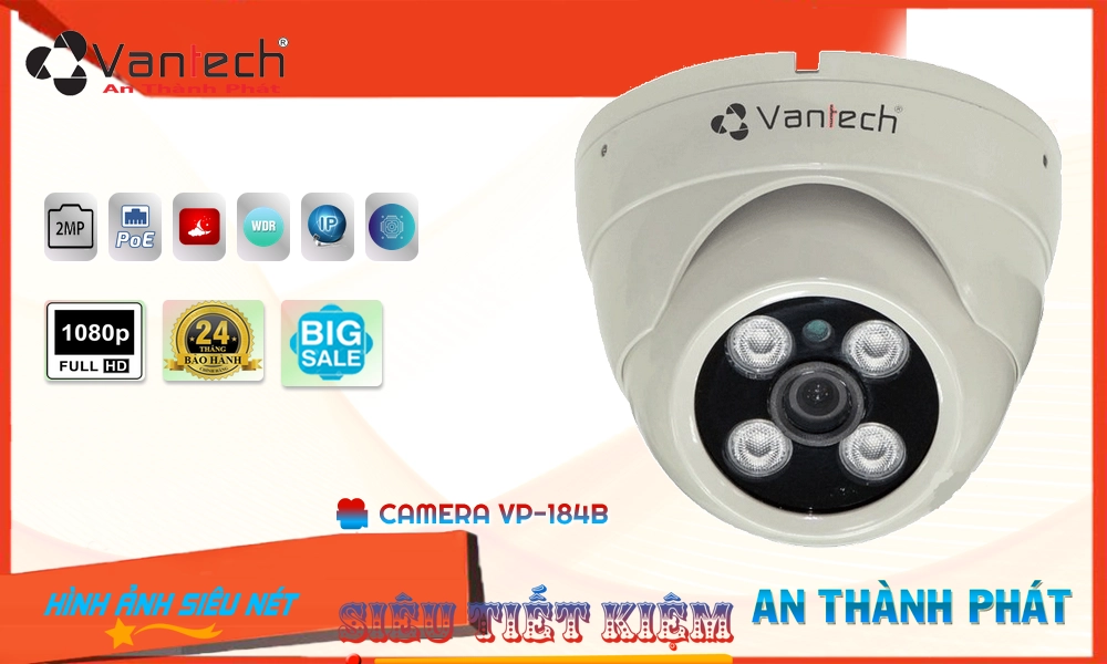 Camera VP-184B VanTech,Giá VP-184B,VP-184B Giá Khuyến Mãi,bán VP-184B, IP POEVP-184B Công Nghệ Mới,thông số