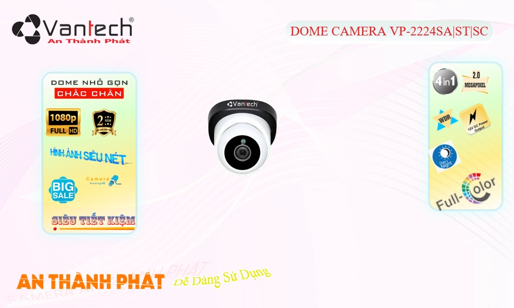 VP-2224SA|ST|SC Camera Thiết kế Đẹp VanTech VP-2224SA|ST|SC Camera Thiết kế Đẹp VanTech