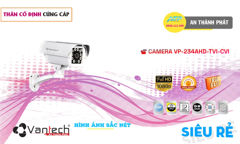 ✲ VP-234AHD/TVI/CVI Camera Công Nghệ HD VanTech ✲ VP-234AHD/TVI/CVI Camera Công Nghệ HD VanTech