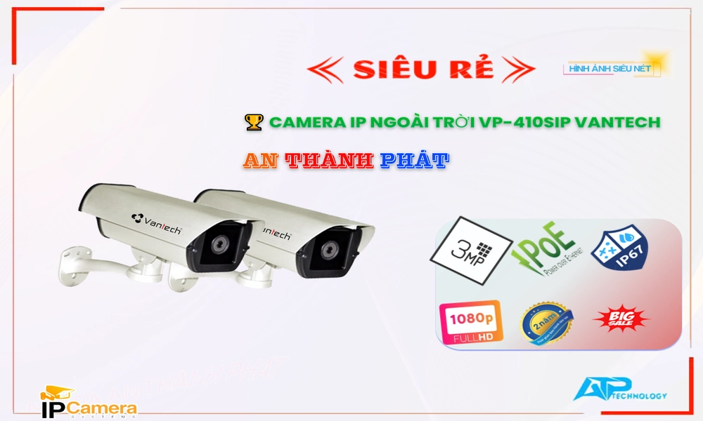 Camera VP-410SIP Vantech,Giá VP-410SIP,VP-410SIP Giá Khuyến Mãi,bán Camera Giá Rẻ VanTech VP-410SIP Ip Sắc Nét Công