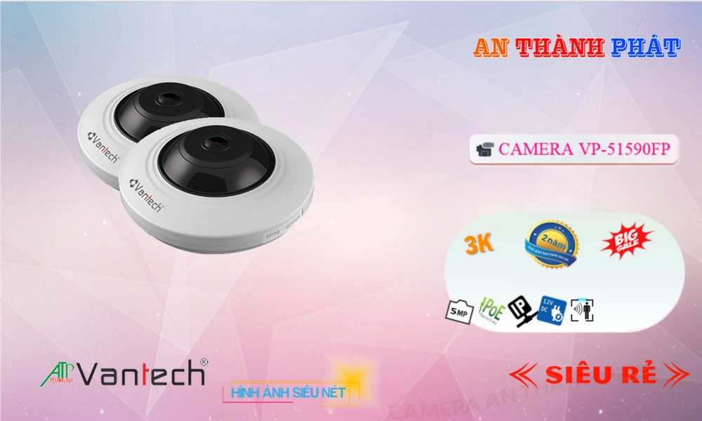 VP-51590FP Camera Công Nghệ POE Thiết kế Đẹp VanTech