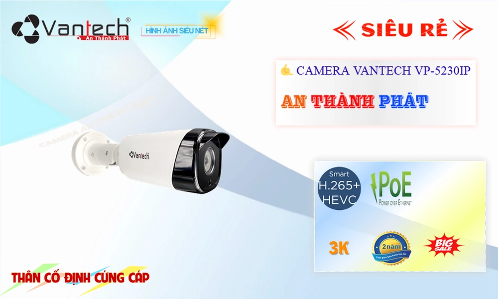 Camera Cấp Nguồ Qua Dây Mạng VP-5230IP VanTech Camera Cấp Nguồ Qua Dây Mạng VP-5230IP VanTech