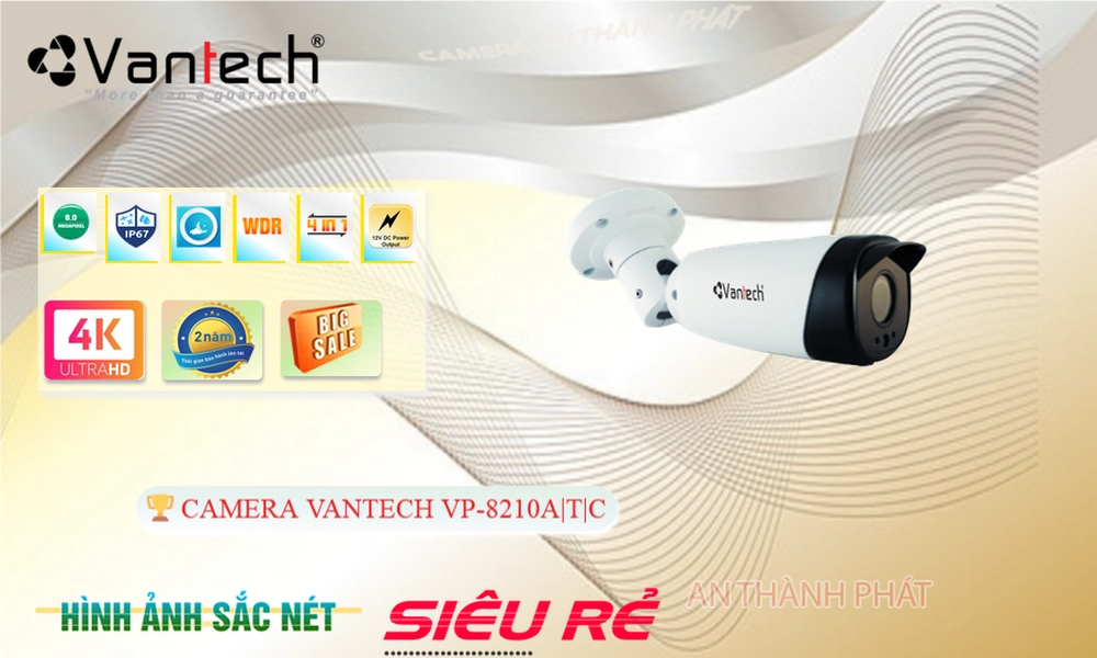 Camera Công Nghệ HD VP-8210A|T|C VanTech Thiết kế Đẹp