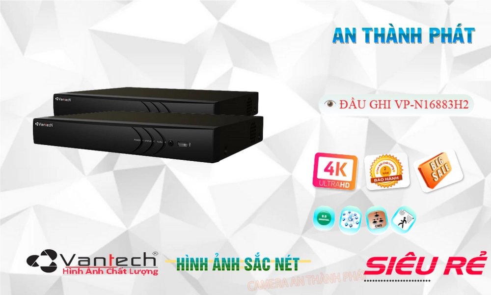 Đầu Ghi Camera VP-N16883H2 VanTech Với giá cạnh tranh