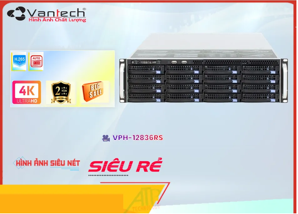 Server Ghi Hình Vantech VPH-12836RS,Giá VPH-12836RS,phân phối VPH-12836RS, Đầu Ghi VPH-12836RS Tiết Kiệm Bán Giá