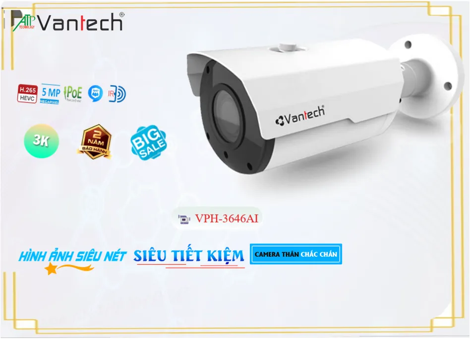 Camera VanTech VPH-3646AI,VPH-3646AI Giá Khuyến Mãi, IP POEVPH-3646AI Giá rẻ,VPH-3646AI Công Nghệ Mới,Địa Chỉ Bán
