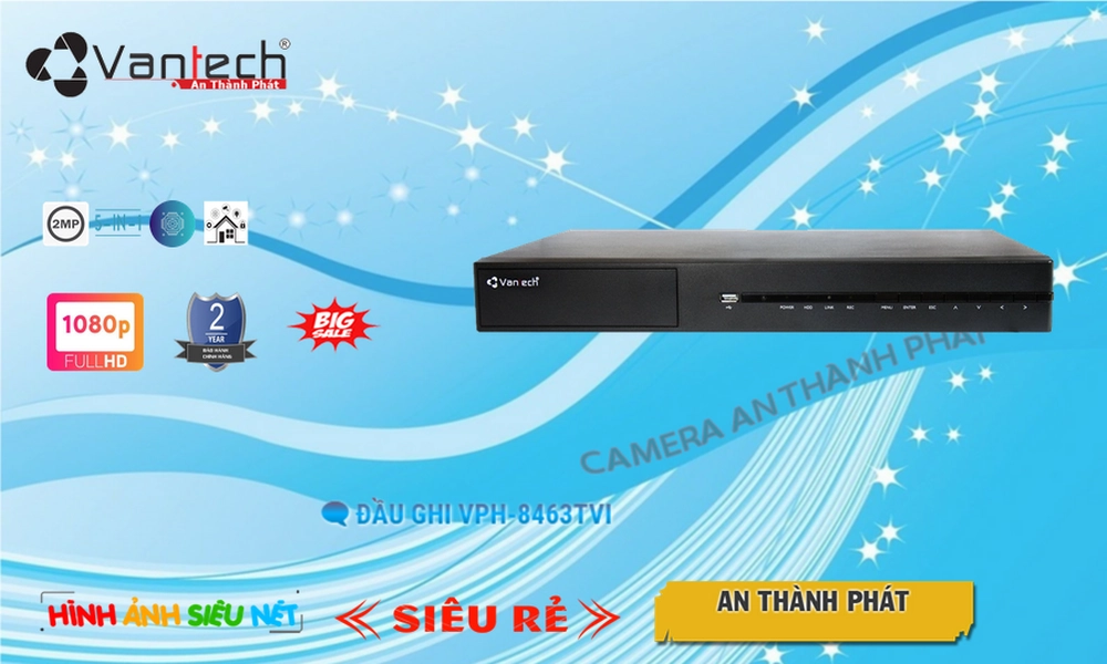 Đầu ghi VanTech VPH-8463TVI Tiết Kiệm ✲
