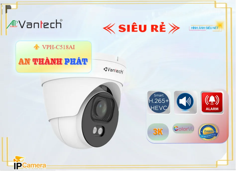 Camera VanTech VPH-C518AI,VPH-C518AI Giá rẻ,VPH C518AI,Chất Lượng VPH-C518AI Camera Thiết kế Đẹp VanTech ,thông số