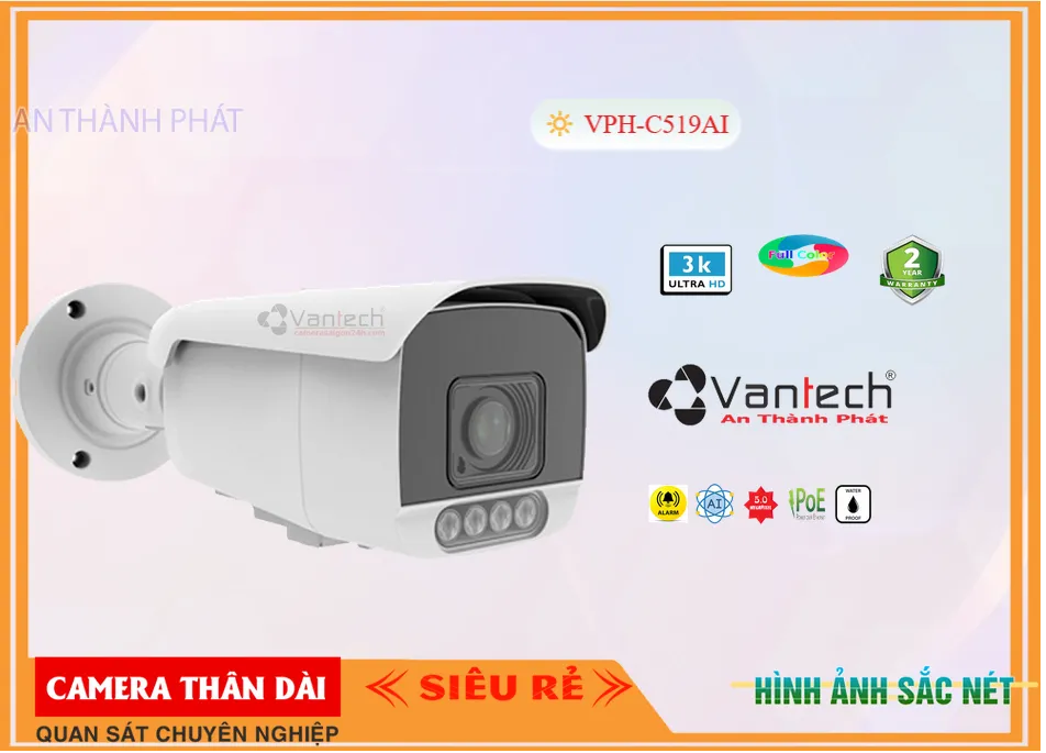 Camera VanTech VPH-C519AI,VPH-C519AI Giá Khuyến Mãi, Ip POE Sắc Nét VPH-C519AI Giá rẻ,VPH-C519AI Công Nghệ Mới,Địa Chỉ