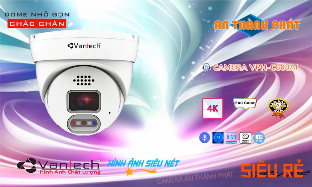 Camera An Ninh VanTech VPH-C808AI Giá rẻ ✲ Camera An Ninh VanTech VPH-C808AI Giá rẻ ✲