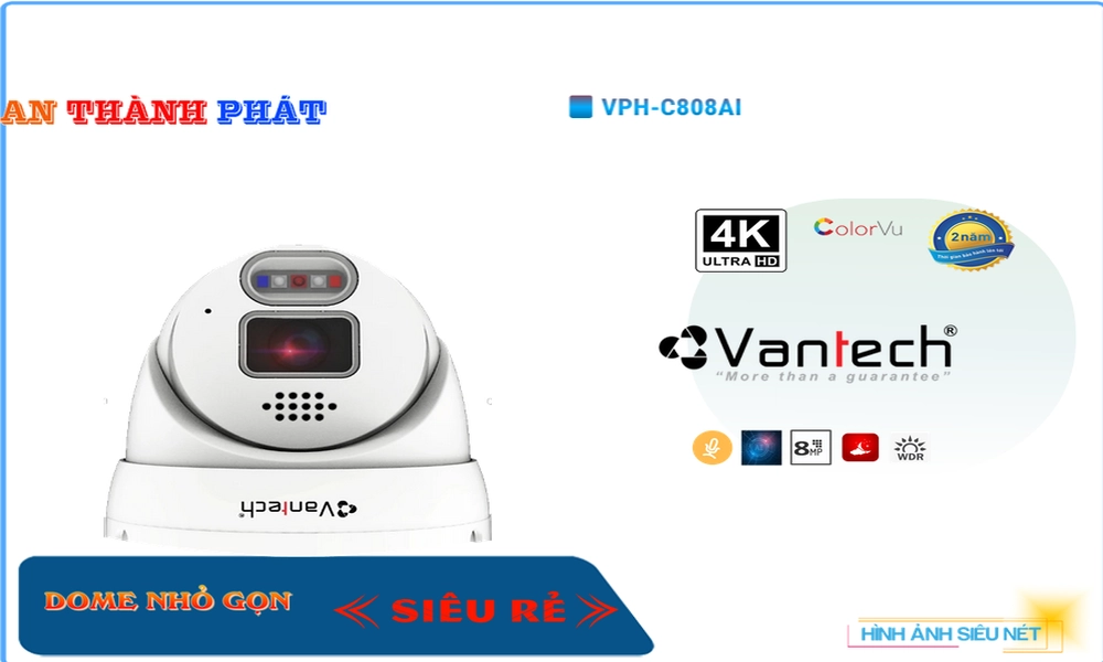 Camera An Ninh VanTech VPH-C808AI Công Nghệ Mới,Giá VPH-C808AI,VPH-C808AI Giá Khuyến Mãi,bán VPH-C808AI, Công Nghệ IP