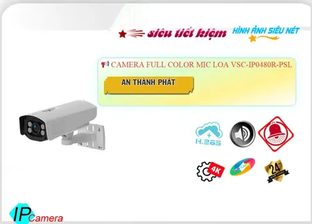 Camera Visioncop VSC-IP0480R-PSL,VSC-IP0480R-PSL Giá Khuyến Mãi, Cấp Nguồ Qua Dây Mạng VSC-IP0480R-PSL Giá
